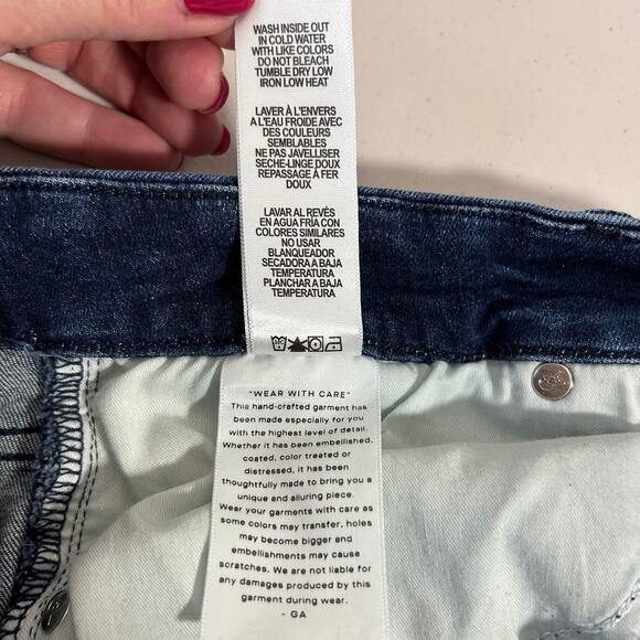 Good American Women's Frayed Raw Hem Good Legs Skinny Jeans Size 16 - Picture 16 of 16